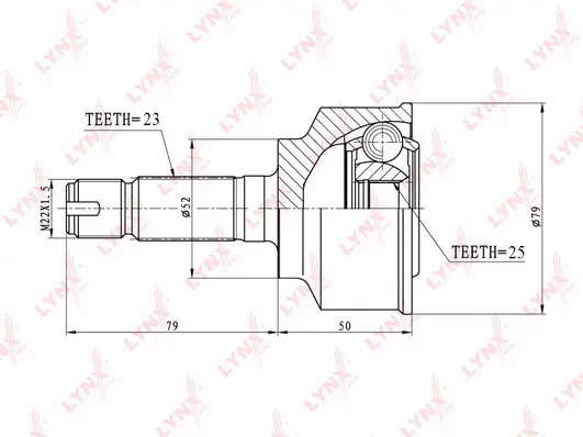 Jeu de joints, arbre de transmission LYNXAUTO CO-3413