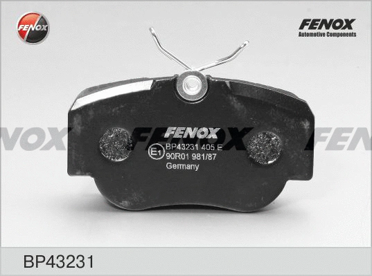 Kit de plaquettes de frein, frein à disque FENOX BP43231