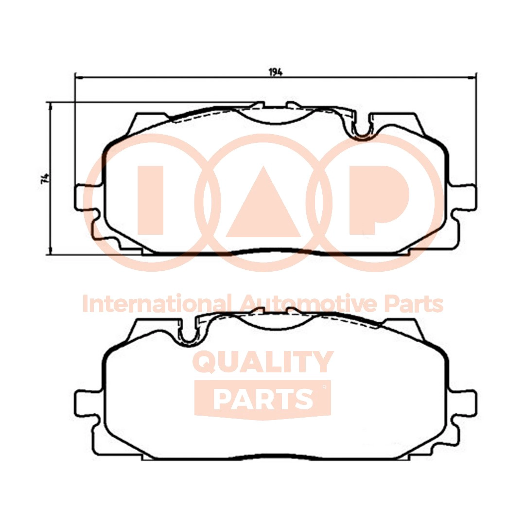 Kit de plaquettes de frein, frein à disque IAP QUALITY PARTS 704-50065P