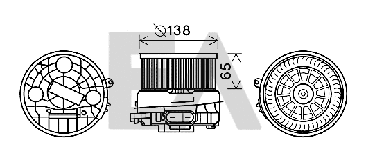 Moteur électrique, pulseur d'air habitacle EACLIMA 42A10015