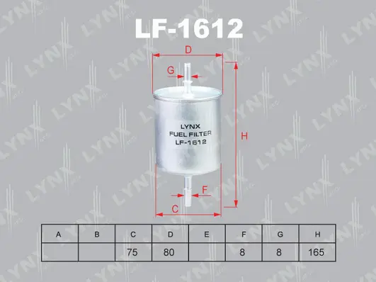 Filtre à carburant LYNXAUTO LF-1612