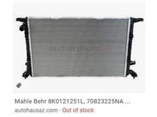 Radiateur, refroidissement du moteur ZPY 8K0121251L