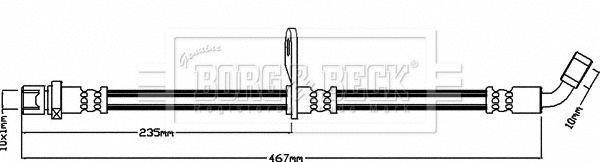 Flexible de frein BORG & BECK BBH8060