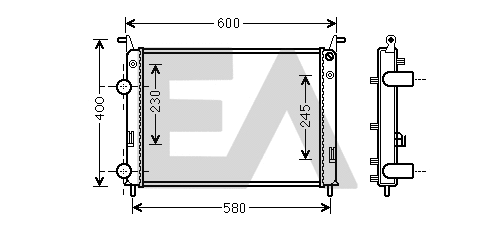 Radiateur, refroidissement du moteur EACLIMA 31R25129
