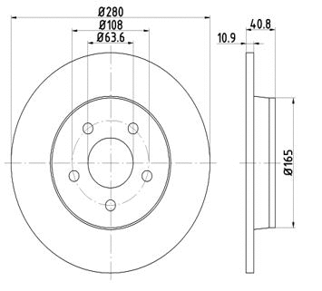 Disque de frein MTR 12108544