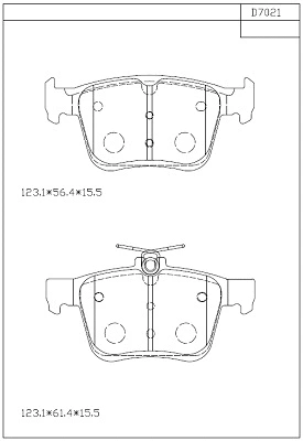 Kit de plaquettes de frein, frein à disque ASIMCO KD7021