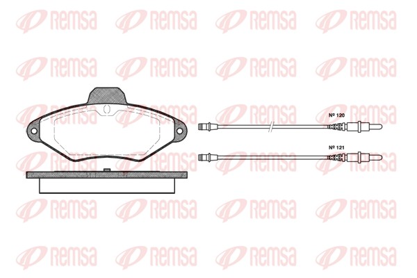 Kit de plaquettes de frein, frein à disque REMSA 0438.04