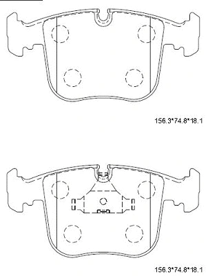Kit de plaquettes de frein, frein à disque ASIMCO KD7582