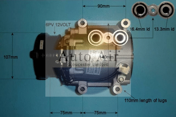 Compresseur, climatisation AUTO AIR GLOUCESTER 14-1004P