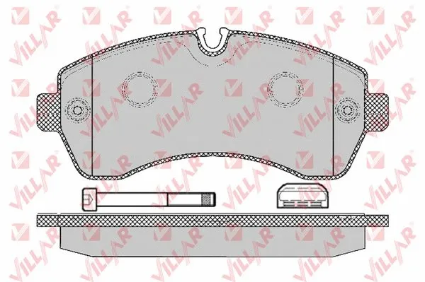 Kit de plaquettes de frein, frein à disque VILLAR 626.1295K