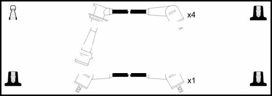 Kit de câbles d'allumage LEMARK HOES479