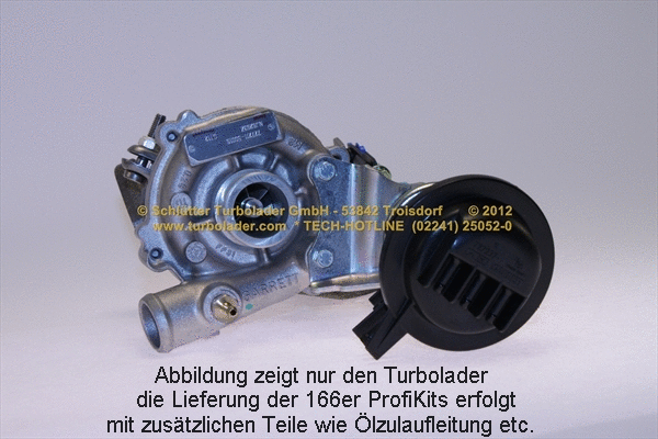 Turbocompresseur, suralimentation SCHLÜTTER TURBOLADER 166-00775