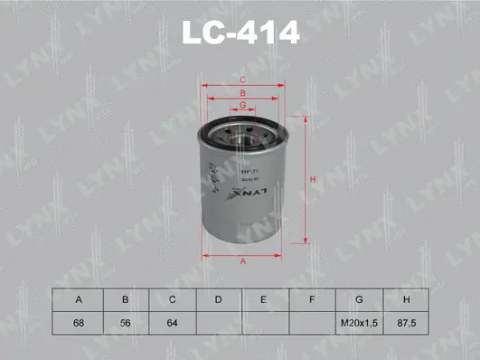Filtre à huile LYNXAUTO LC-414