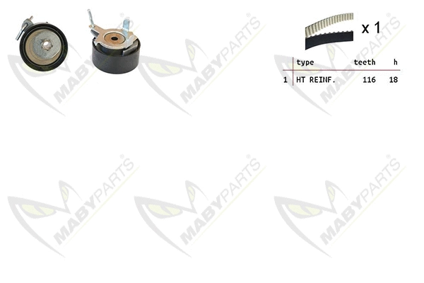 Kit de courroie crantée MABYPARTS OBK010247