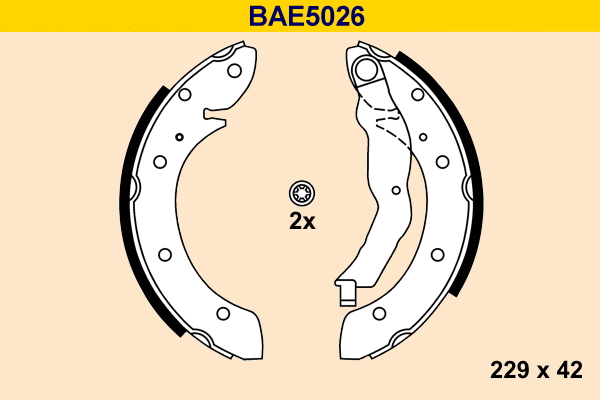 Jeu de mâchoires de frein BARUM BAE5026