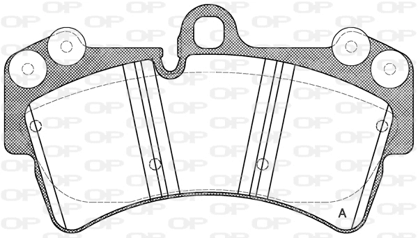 Kit de plaquettes de frein, frein à disque OPEN PARTS BPA0995.00