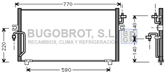 Condenseur, climatisation BUGOBROT 62-DN5182