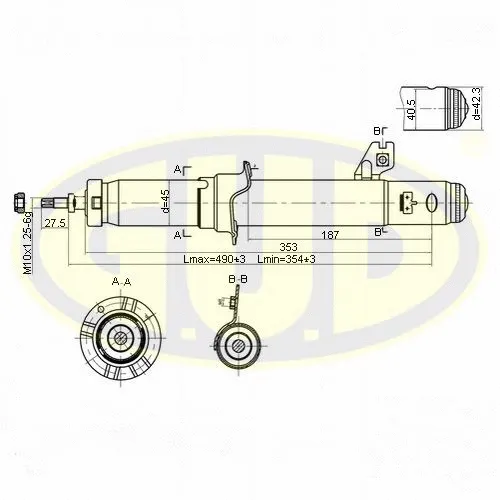 Amortisseur G.U.D. GSA341449