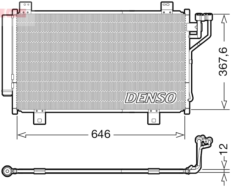 Condenseur, climatisation DENSO DCN44012