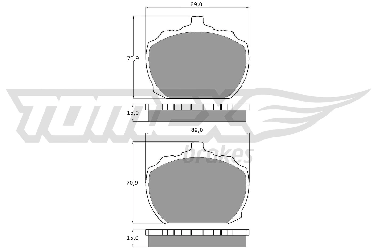 Kit de plaquettes de frein, frein à disque TOMEX Brakes TX 10-60