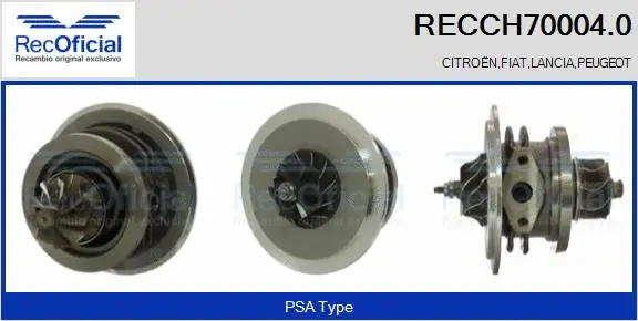 Groupe carter, turbocompresseur RECOFICIAL RECCH70004.0