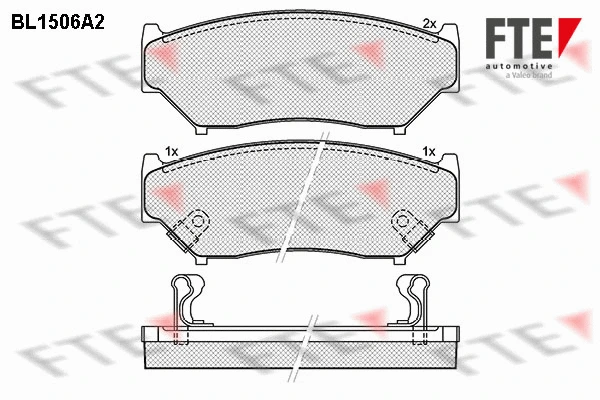 Kit de plaquettes de frein, frein à disque FTE 9010227