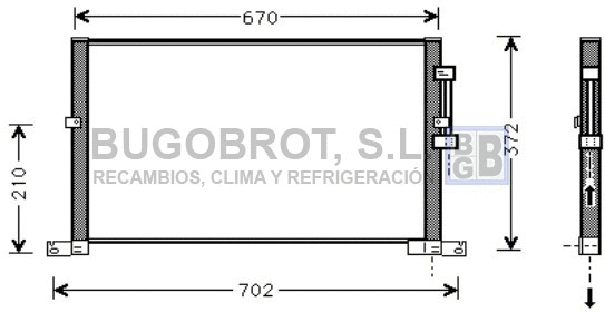 Condenseur, climatisation BUGOBROT 62-JR5032