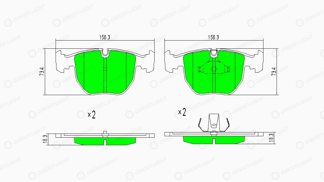 Kit de plaquettes de frein, frein à disque Automotive Adriado GLBP0242