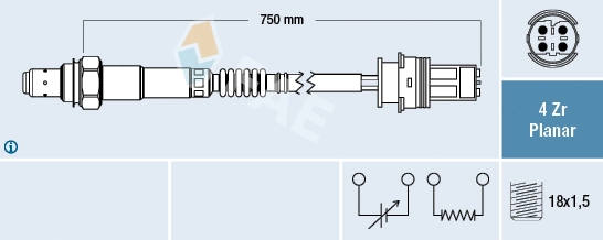 Sonde lambda FAE 77612