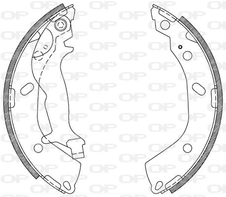 Jeu de mâchoires de frein OPEN PARTS BSA2108.00