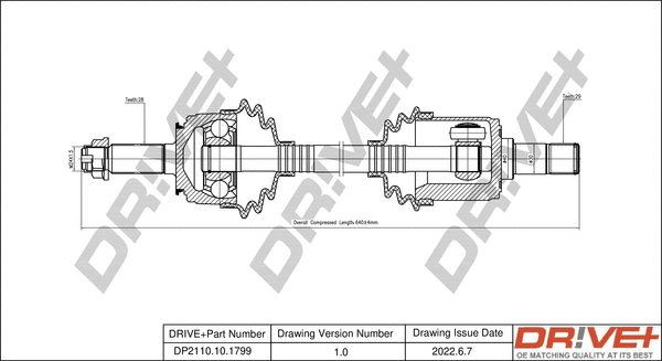 Arbre de transmission Dr!ve+ DP2110.10.1799