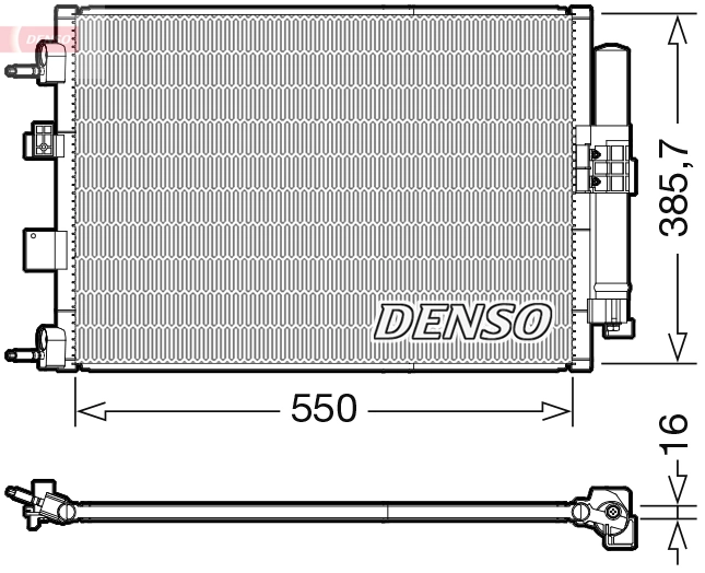 Condenseur, climatisation DENSO DCN10046