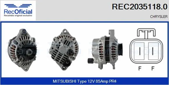 Alternateur RECOFICIAL REC2035118.0