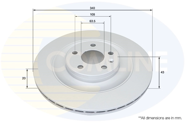 Disque de frein COMLINE ADC5008V
