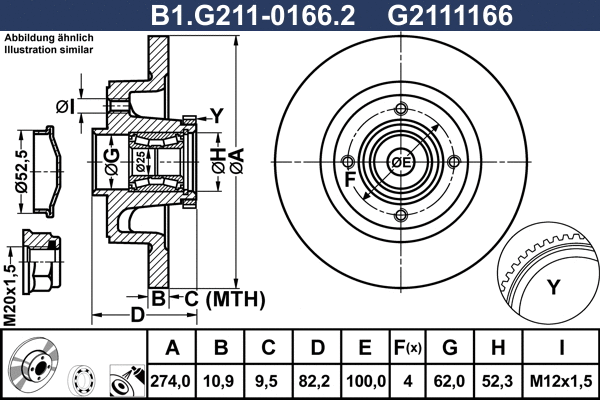 Disque de frein GALFER B1.G211-0166.2