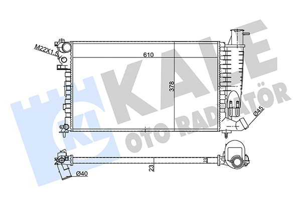 Radiateur, refroidissement du moteur KALE OTO RADYATÖR 351820