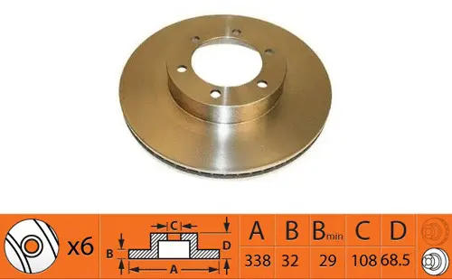 Disque de frein SB BR21193T