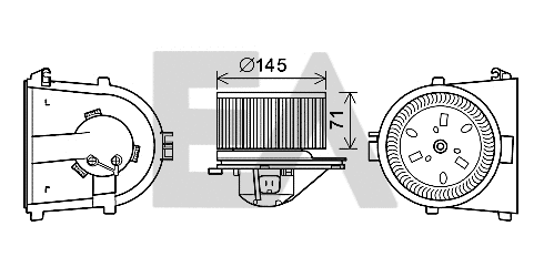 Moteur électrique, pulseur d'air habitacle EACLIMA 42A02006