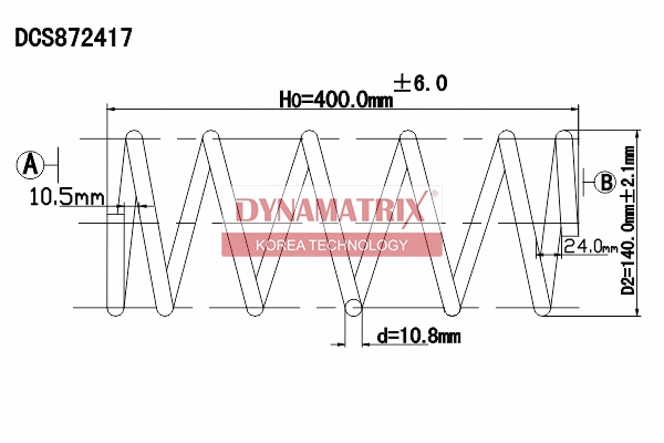 Ressort de suspension DYNAMATRIX DCS872417