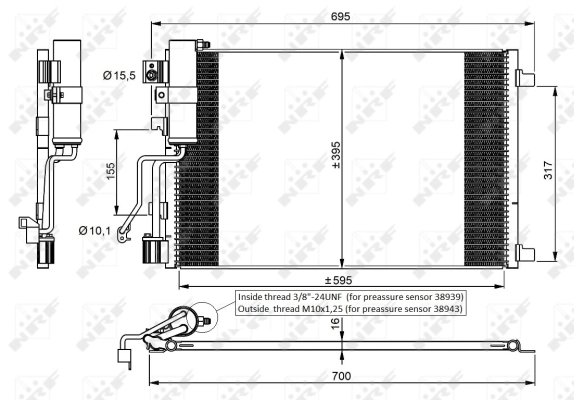 Condenseur, climatisation NRF 35974