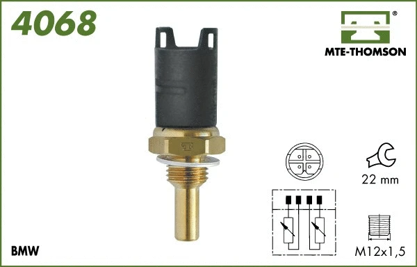 Sonde, température du liquide de refroidissement MTE-THOMSON 4068