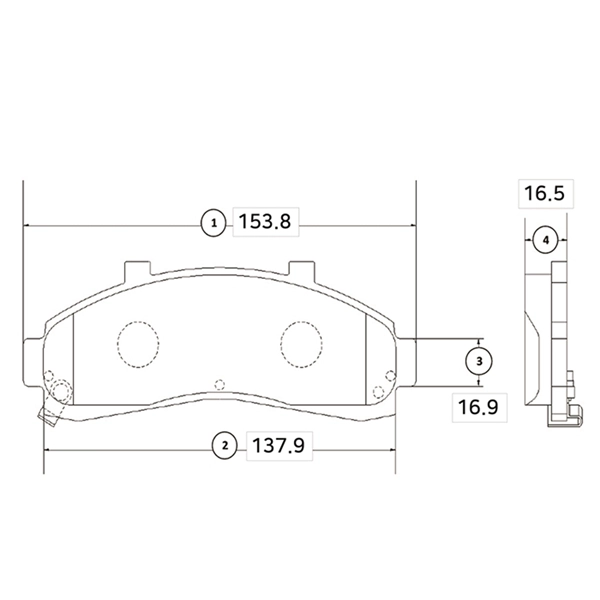 Kit de plaquettes de frein, frein à disque CTR GK0150