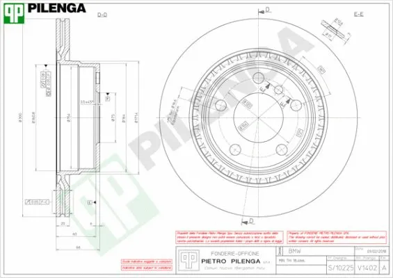 Disque de frein PILENGA V1402