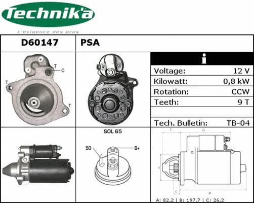 Démarreur Technika D60147