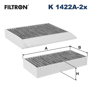 Filtre, air de l'habitacle FILTRON K 1422A-2x