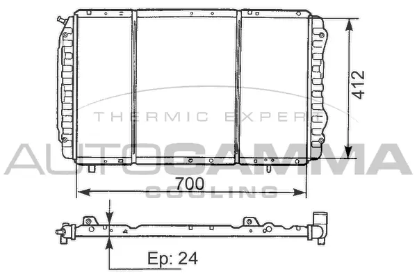 Radiateur, refroidissement du moteur AUTOGAMMA 100190