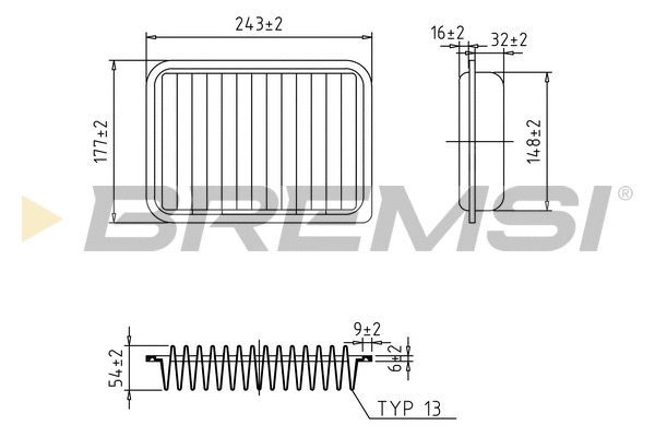 Filtre à air BREMSI FA1024