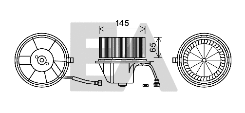 Moteur électrique, pulseur d'air habitacle EACLIMA 42A77008