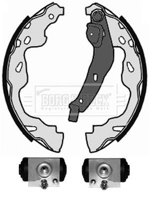Jeu de mâchoires de frein BORG & BECK BBS1102K