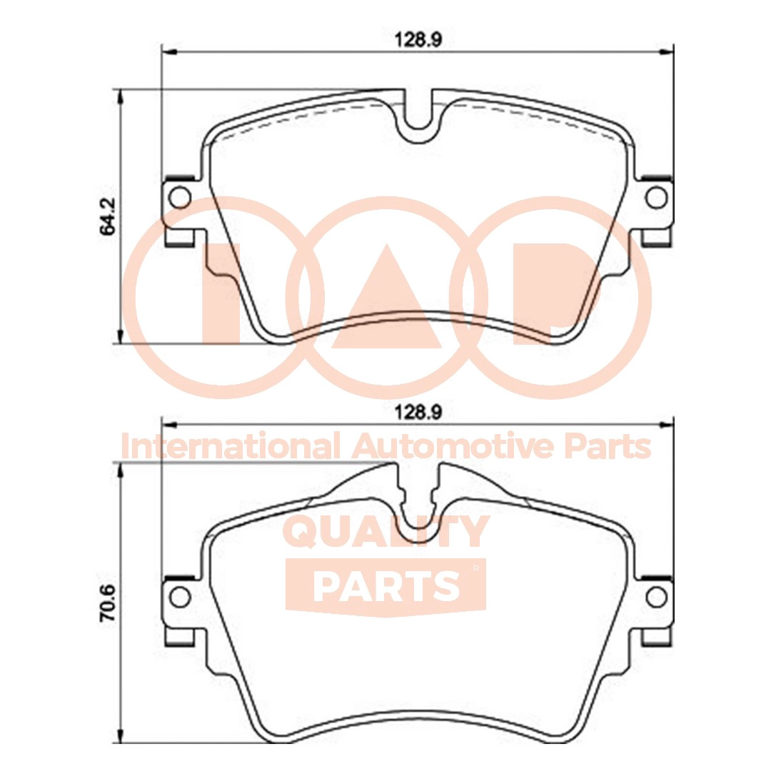 Kit de plaquettes de frein, frein à disque IAP QUALITY PARTS 704-51005P